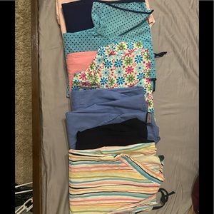 Scrub sets Print tops solid bottoms or solid tops and solid bottoms